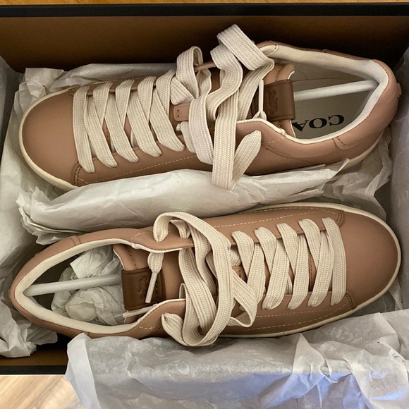 Coach Shoes - Coach low top leather sneaker 10. Pale blush (pink)